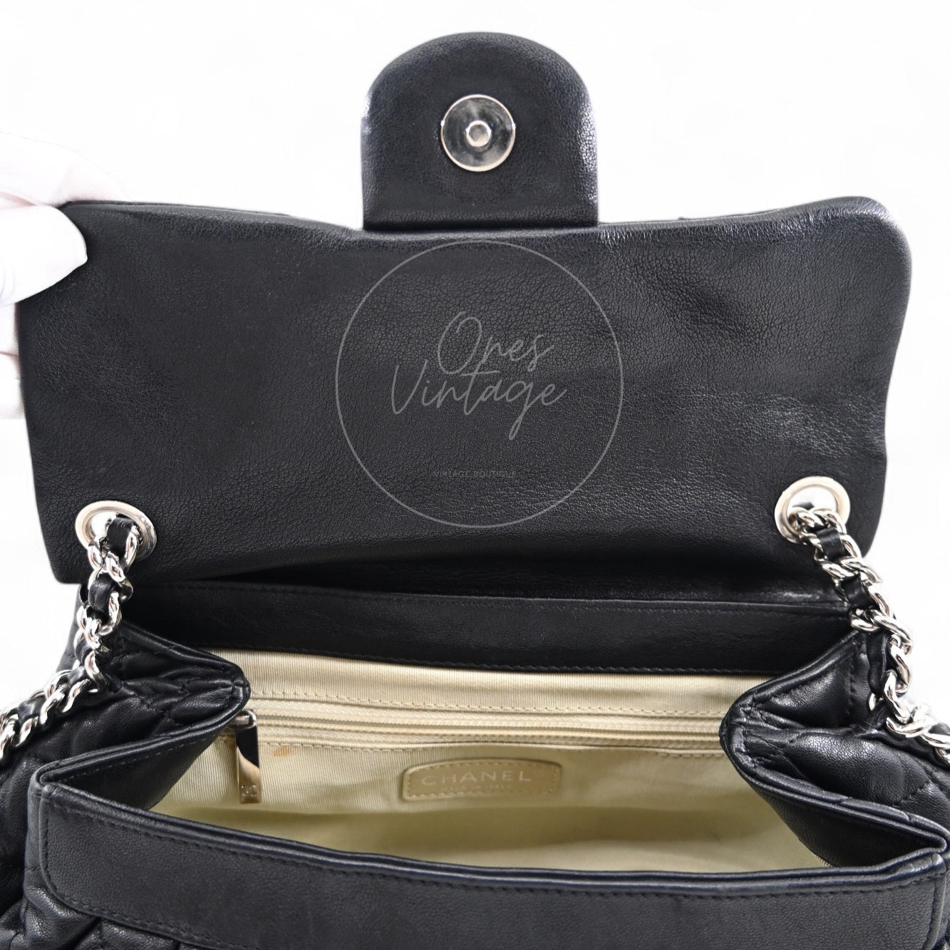 Chanel Black Caviar Chain Around Shoulder Bag SHW Black Series 15