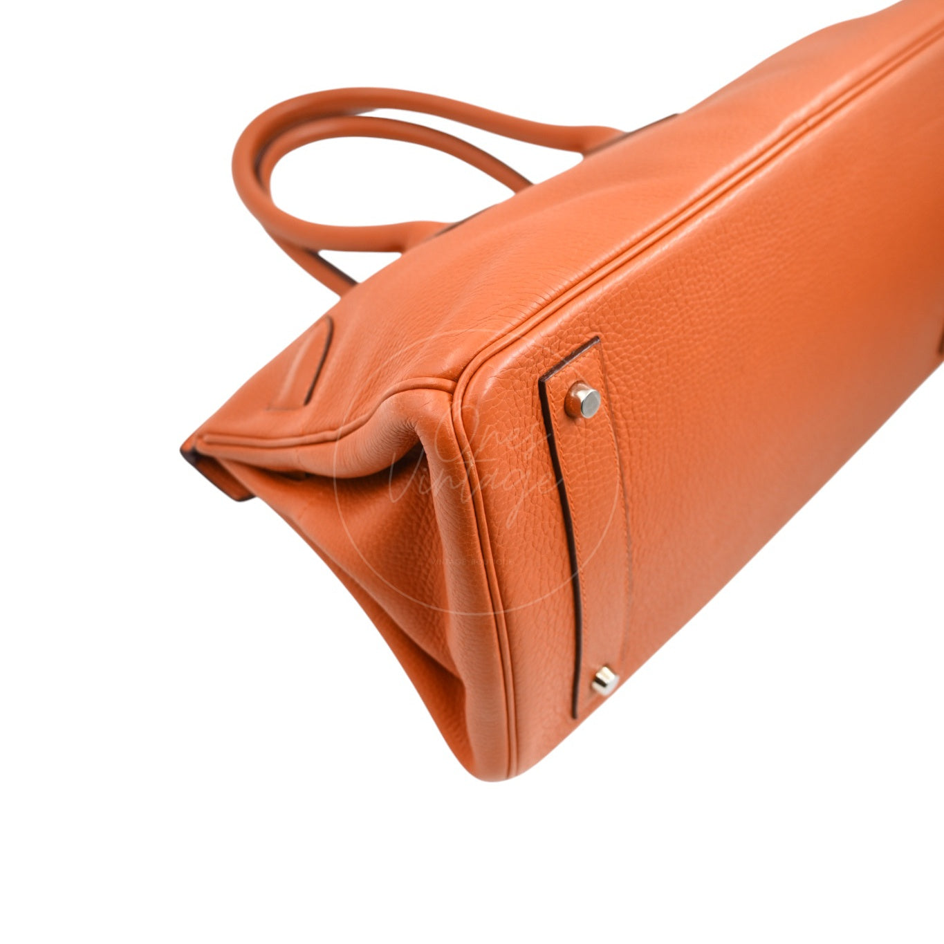 Hermes Shoulder Birkin 42 JPG Handbag PHW Orange Square I