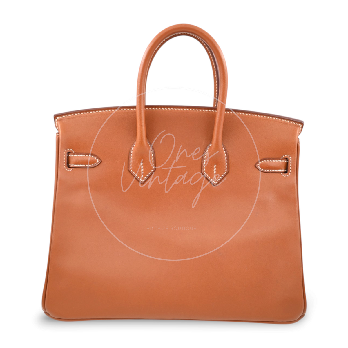 Hermes Birkin 25 Smooth Barenia PHW Gold Stamp D