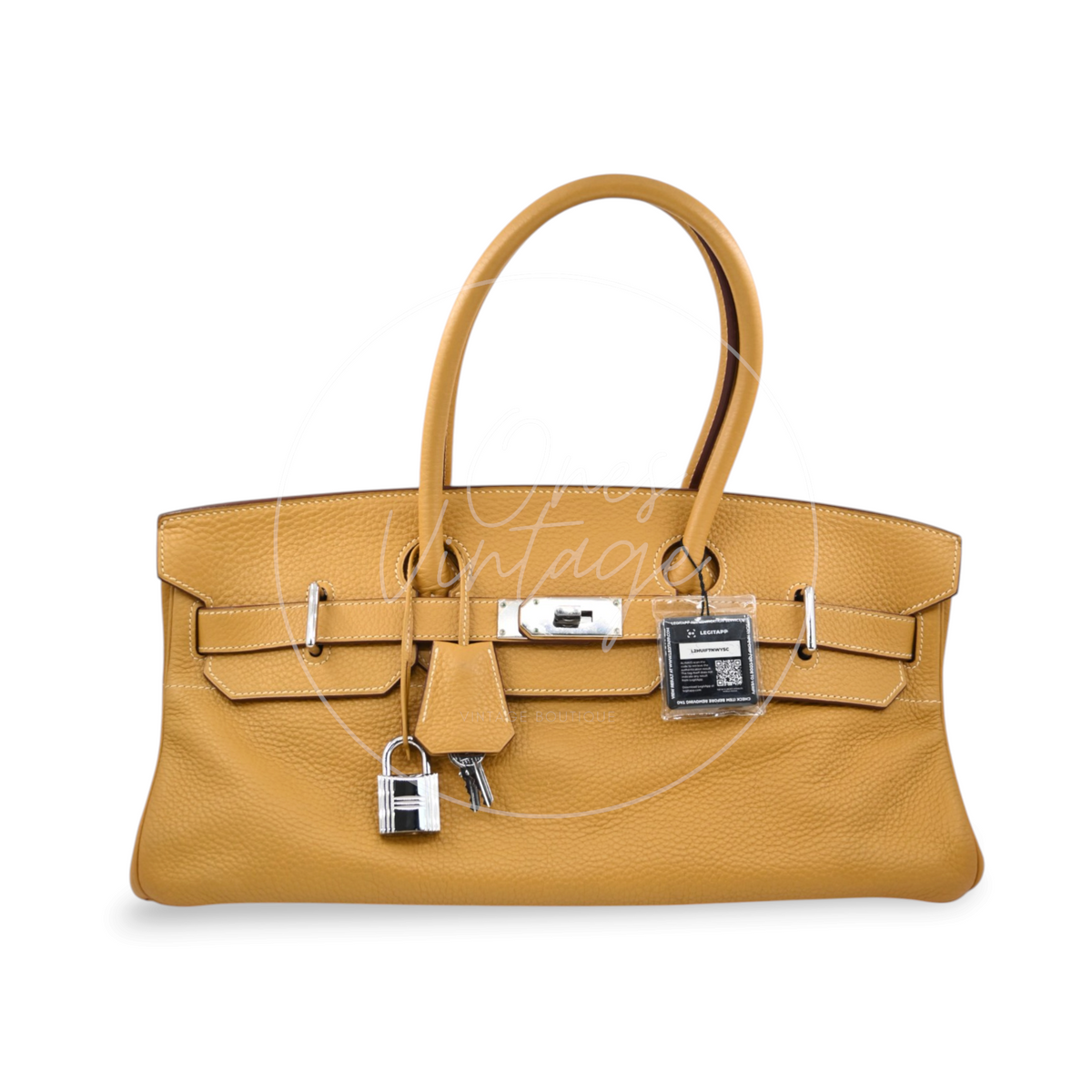 Hermès Birkin Shoulder 42 PHW Yellow Square L