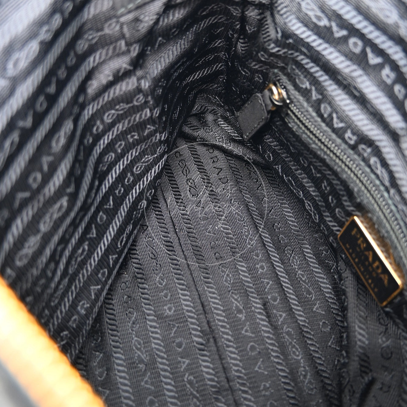Prada 1BD630 Vintage Nylon Shoulder Tote Bag GHW Black