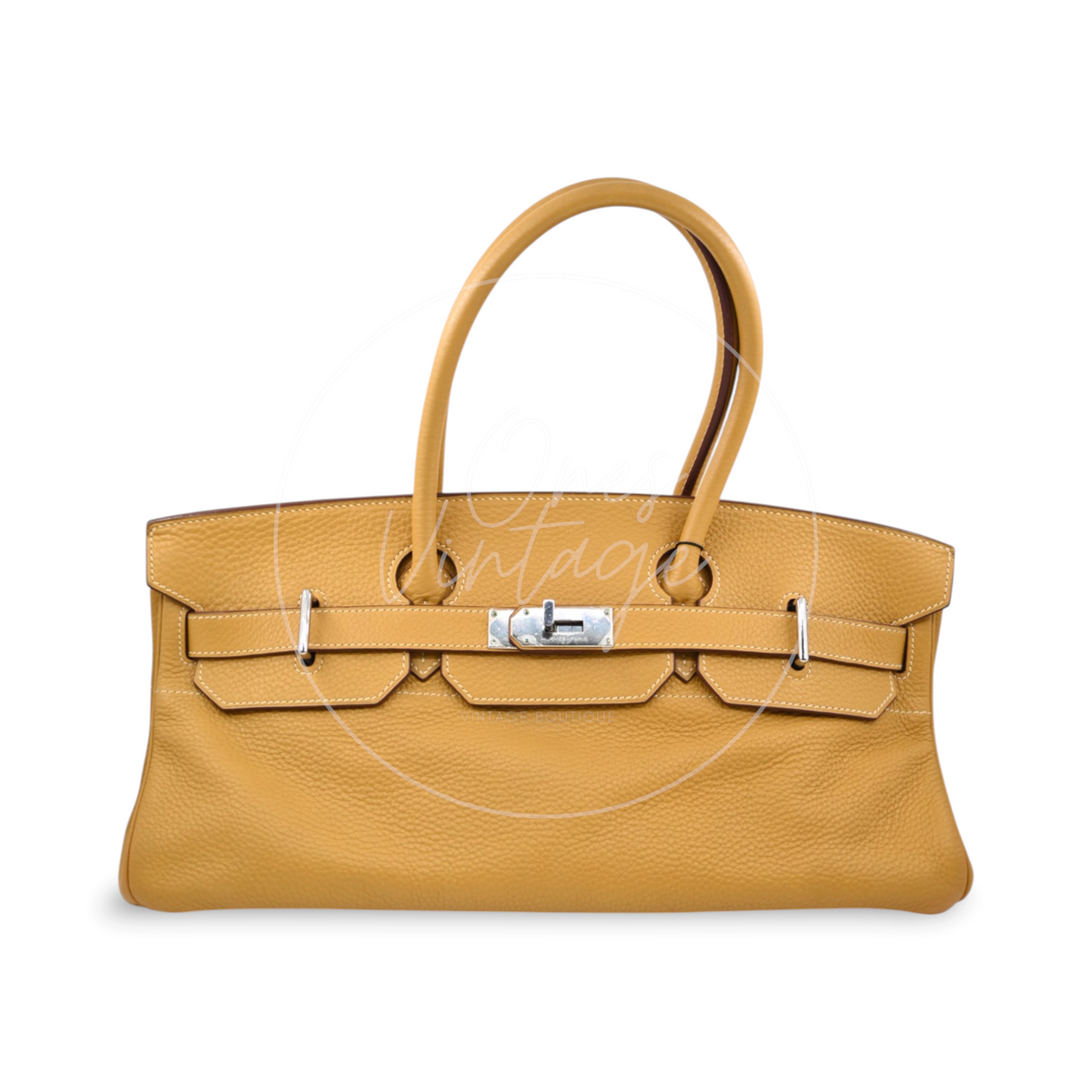 Hermès Birkin Shoulder 42 PHW Yellow Square L