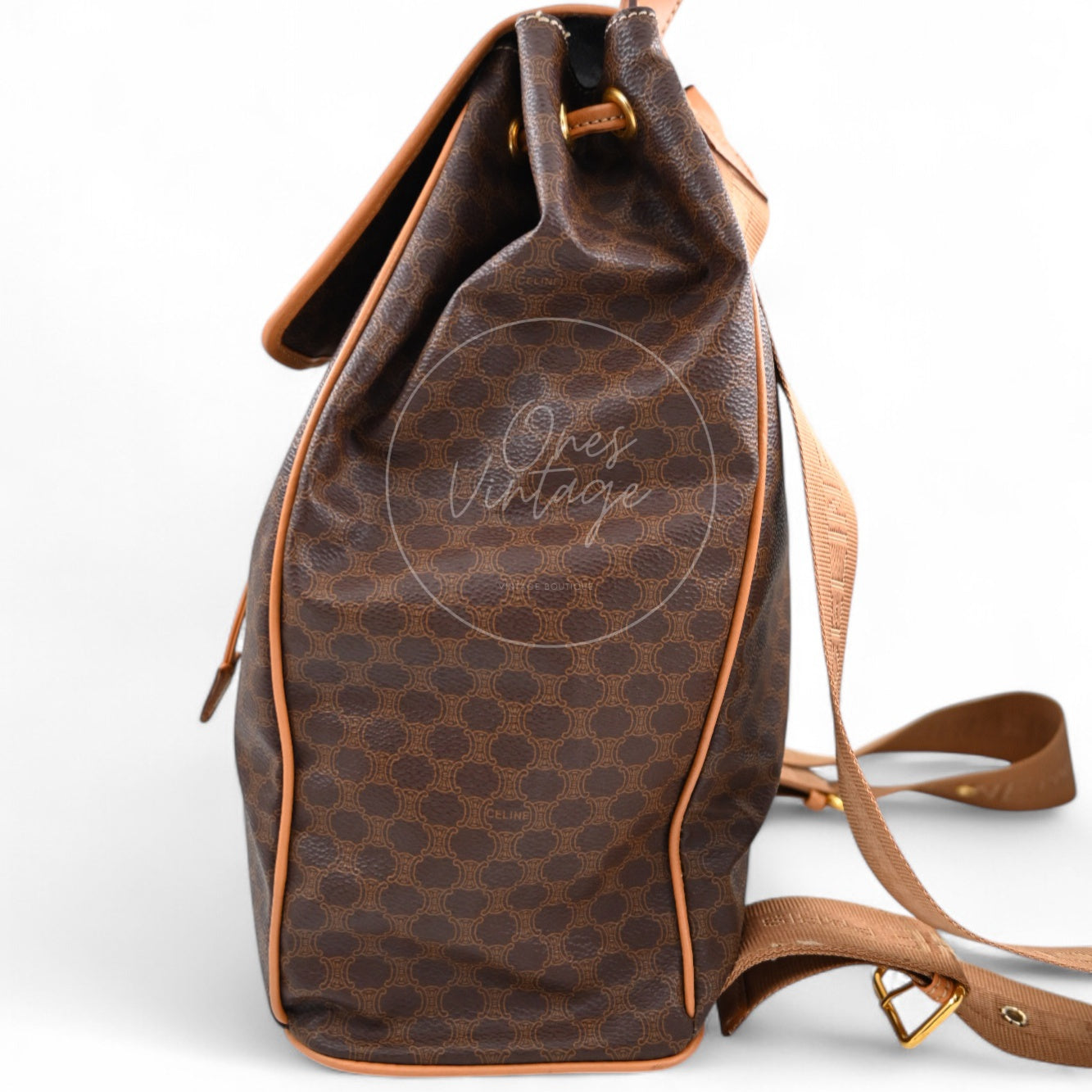 Celine Vintage Monogram Backpack GHW Black