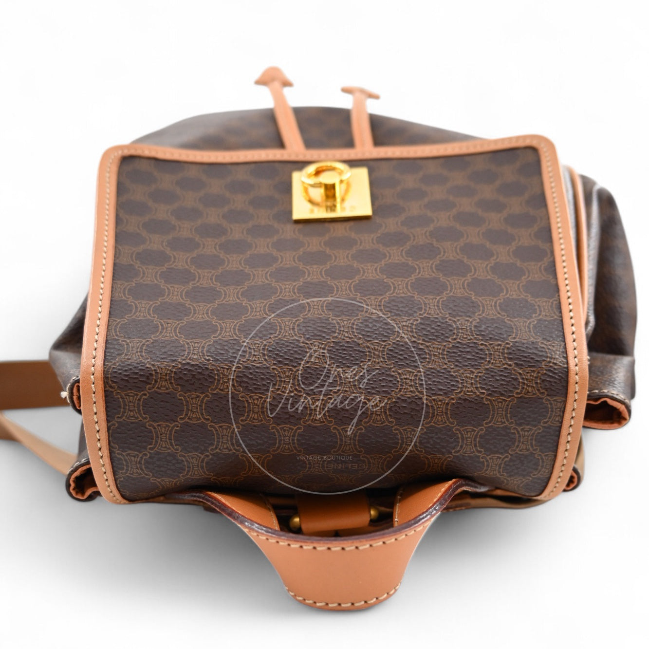 Celine Vintage Monogram Backpack GHW Black