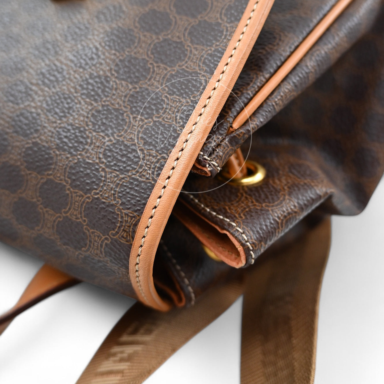 Celine Vintage Monogram Backpack GHW Black