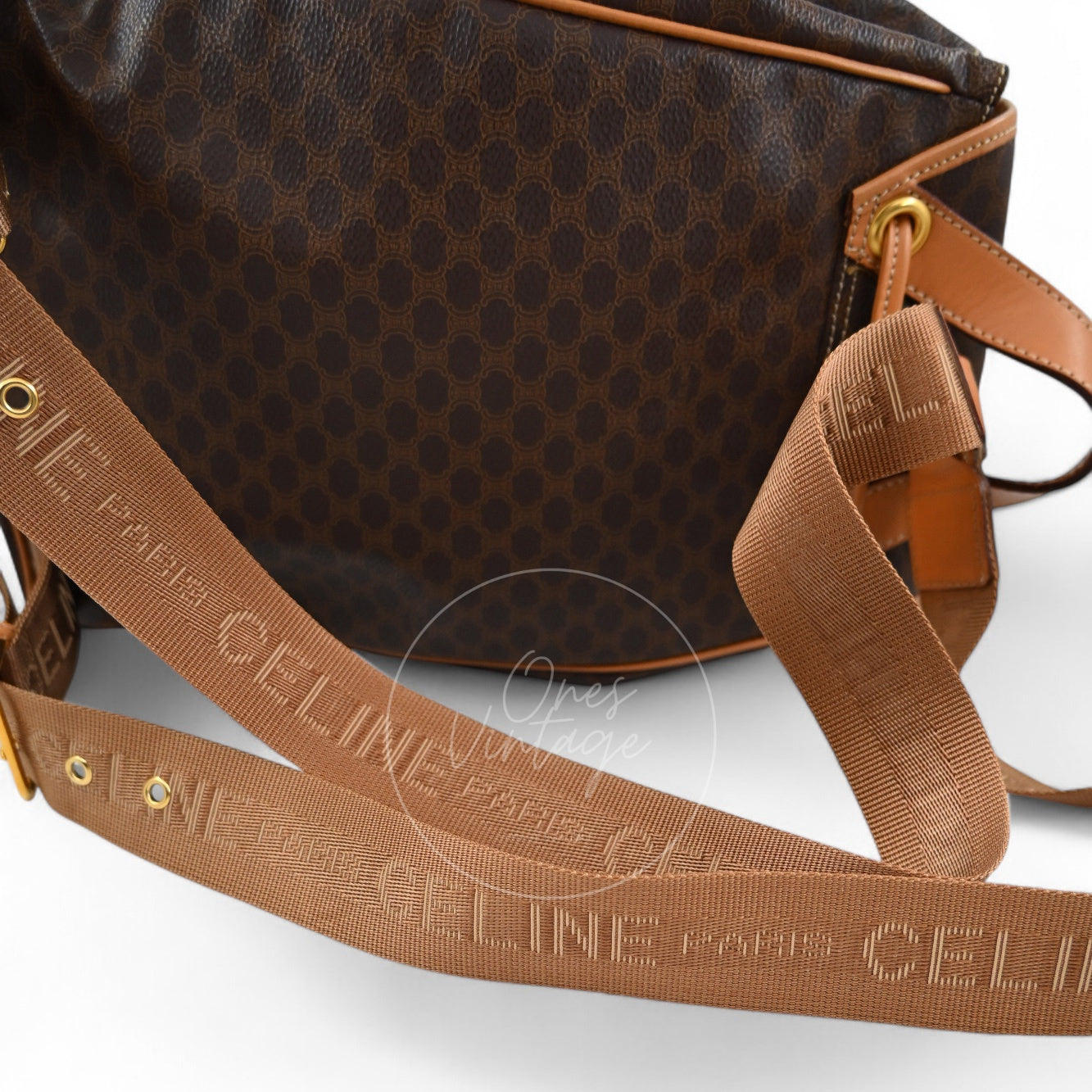 Celine Vintage Monogram Backpack GHW Black