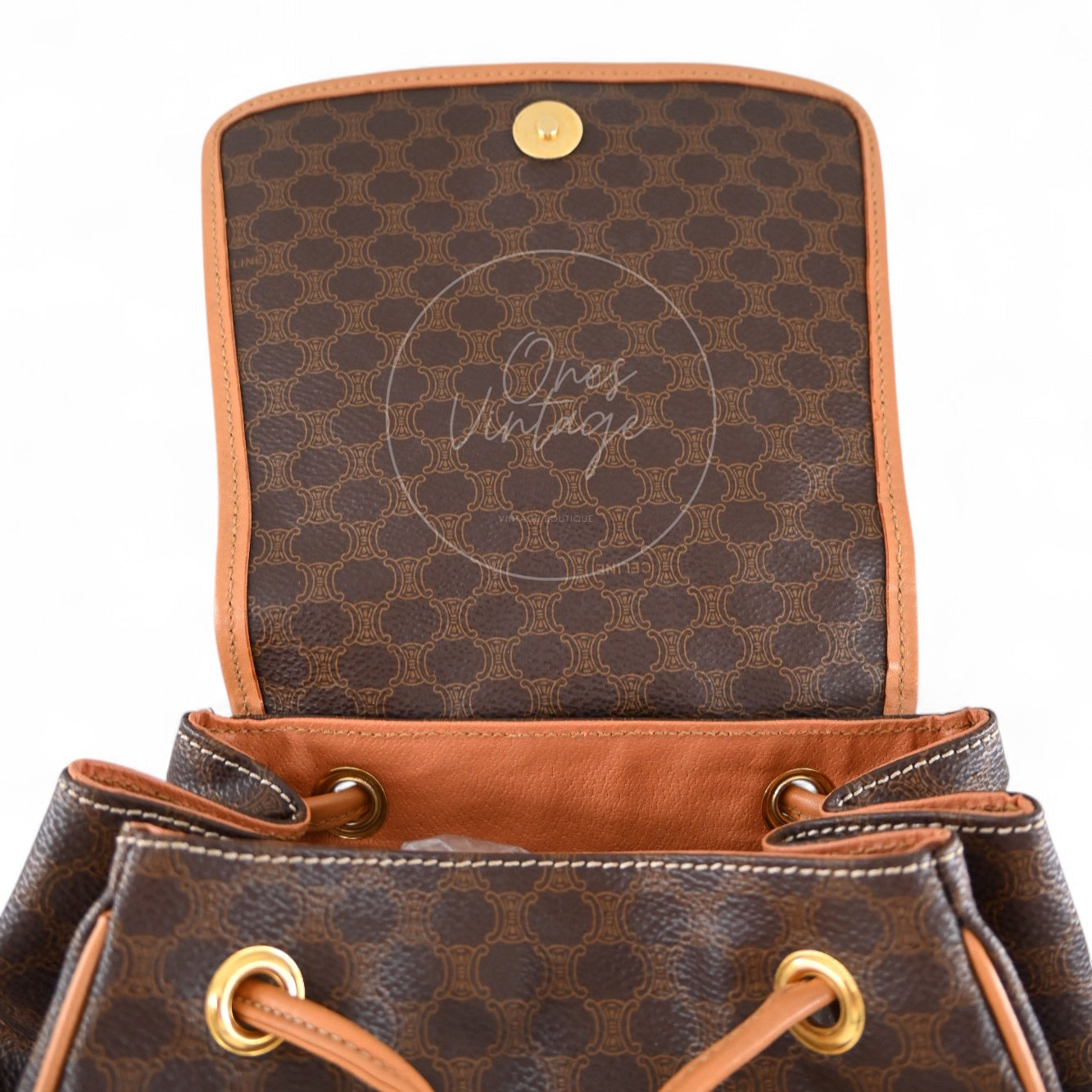 Celine Vintage Monogram Backpack GHW Black
