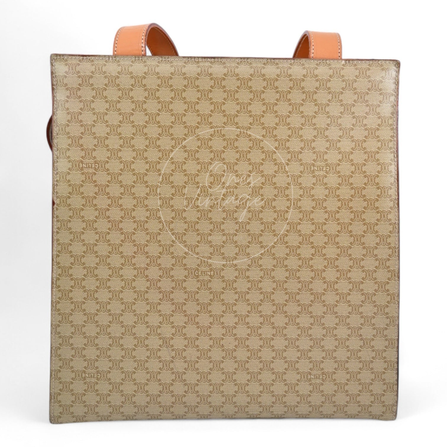 Celine Beige Monogram Tote Bag GHW Brown