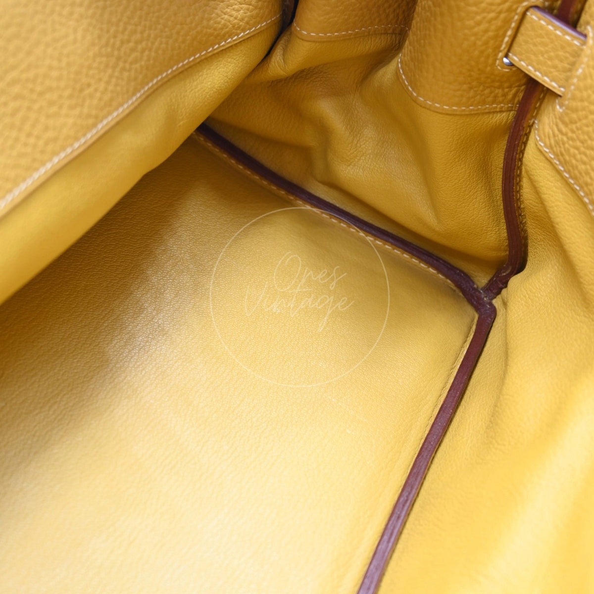 Hermès Birkin Shoulder 42 PHW Yellow Square L