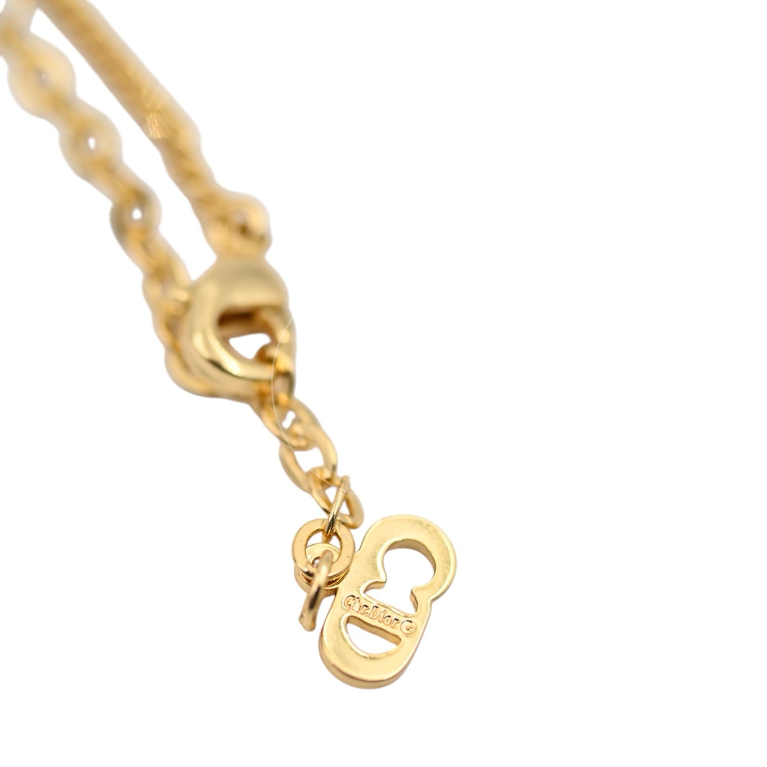 Christian Dior Crystal-embellished Logo-pendant Necklace