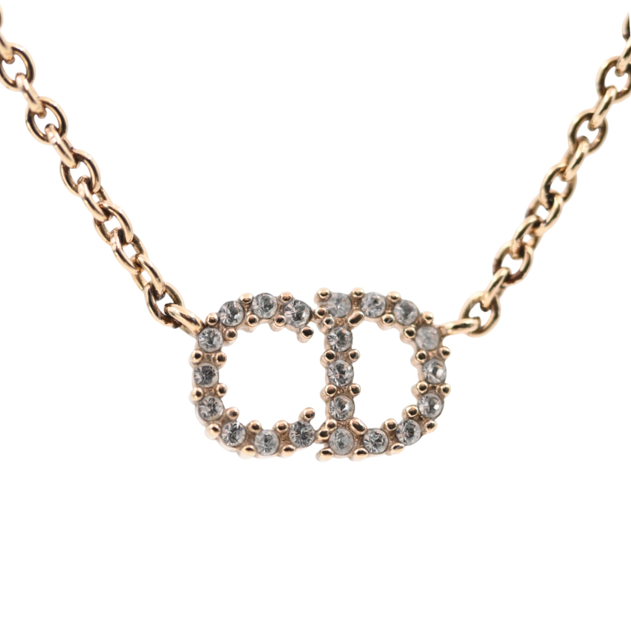 Dior Clair D Lune Crystal Gold Necklace