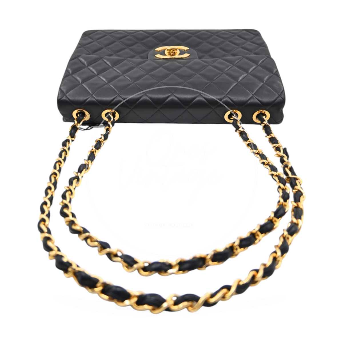 Chanel Maxi 34cm Black Flap Bag GHW Series 2