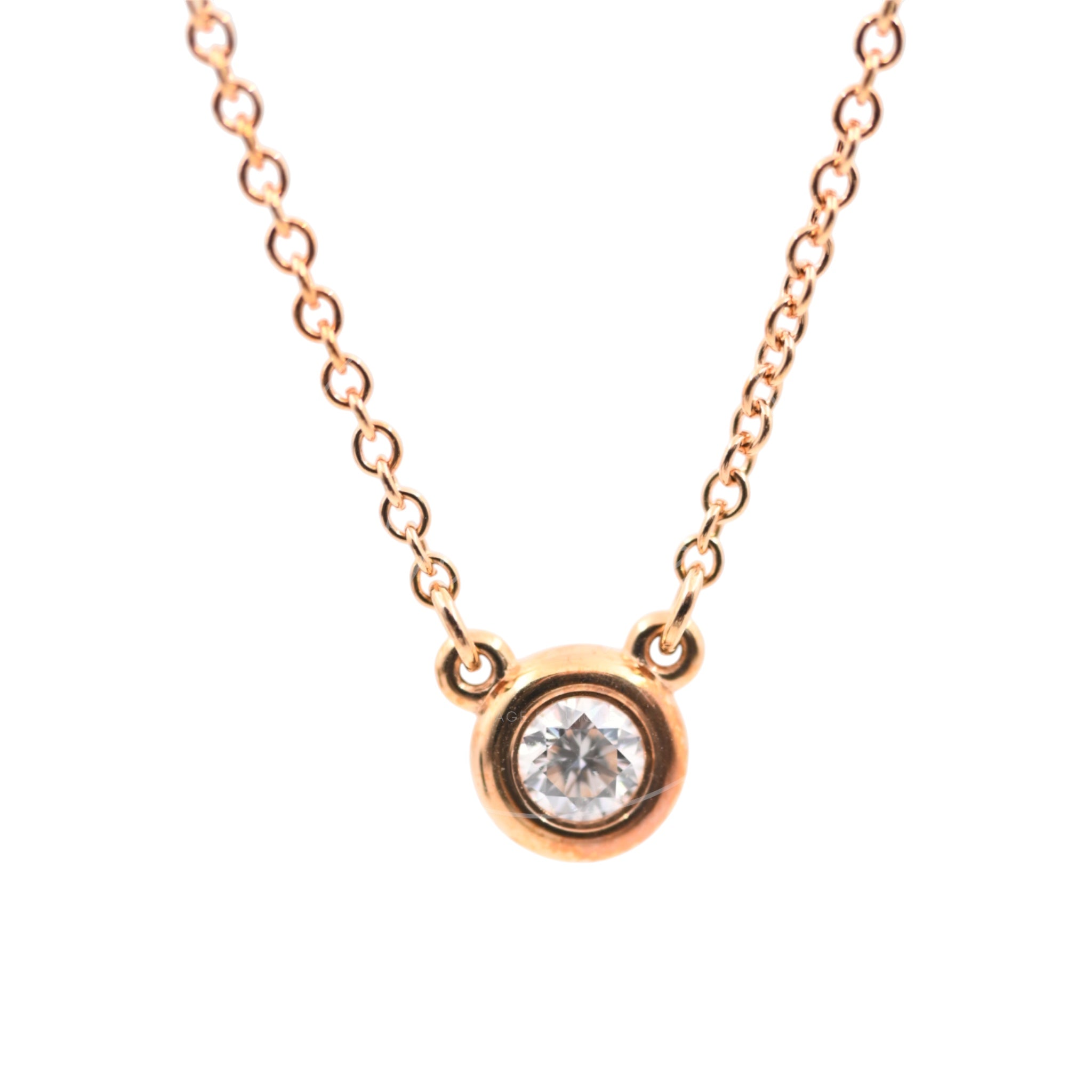 Tiffany & Co. 18k Gold Plated Metal Diamond Necklace