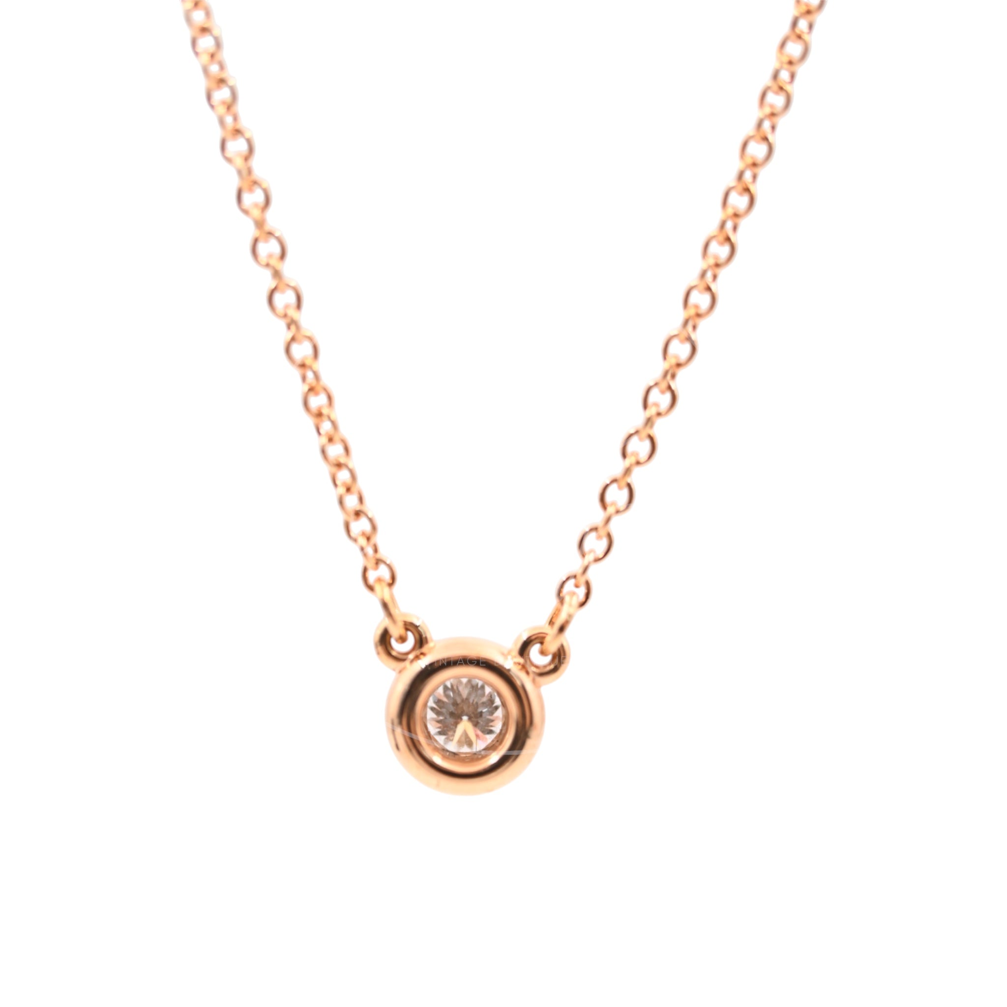 Tiffany & Co. 18k Gold Plated Metal Diamond Necklace
