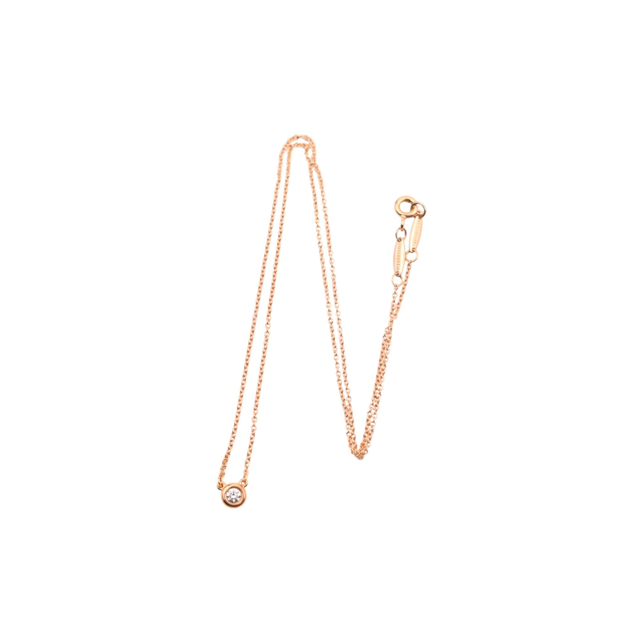Tiffany & Co. 18k Gold Plated Metal Diamond Necklace