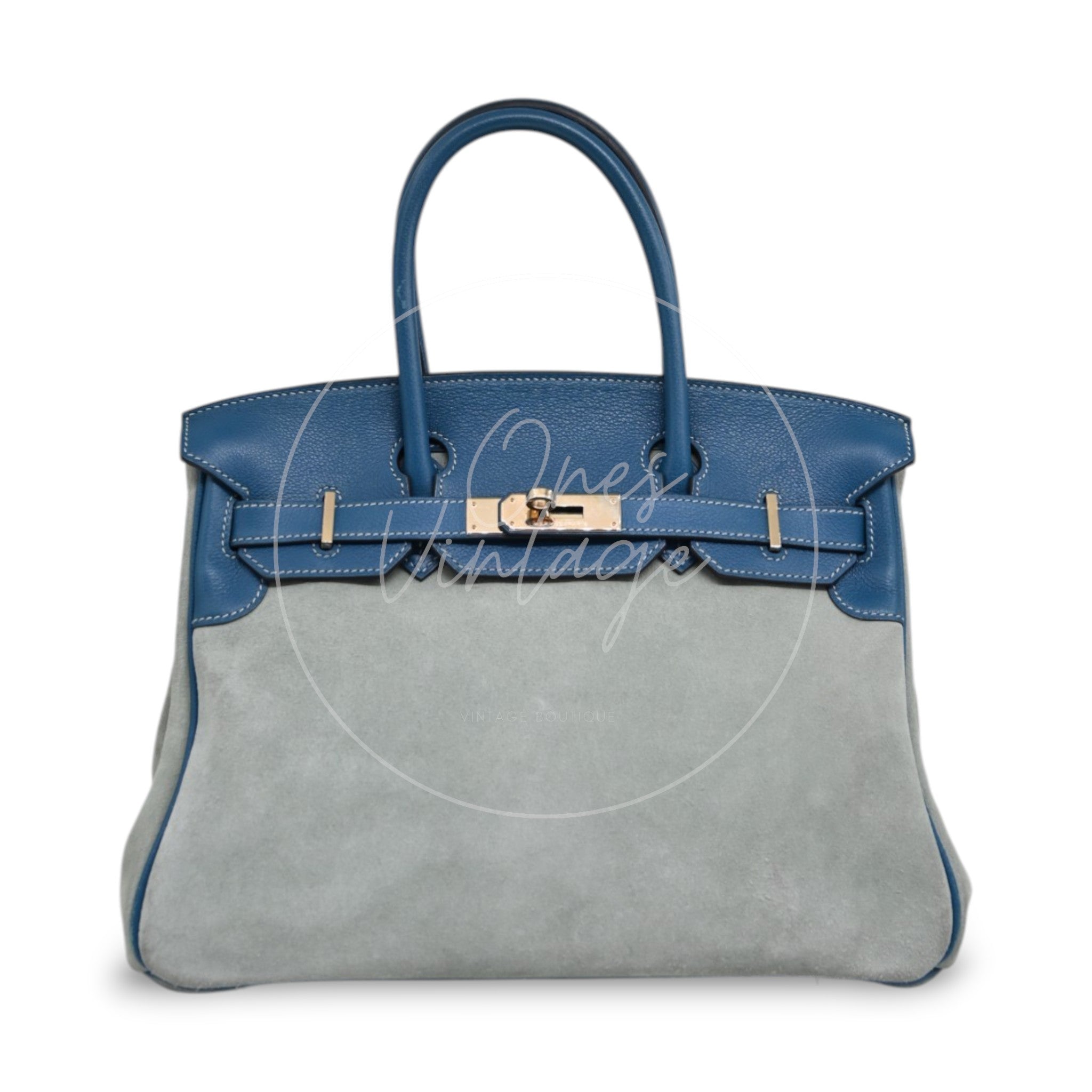 Hermes Birkin 30 Doblis GHW Blue Stamp H