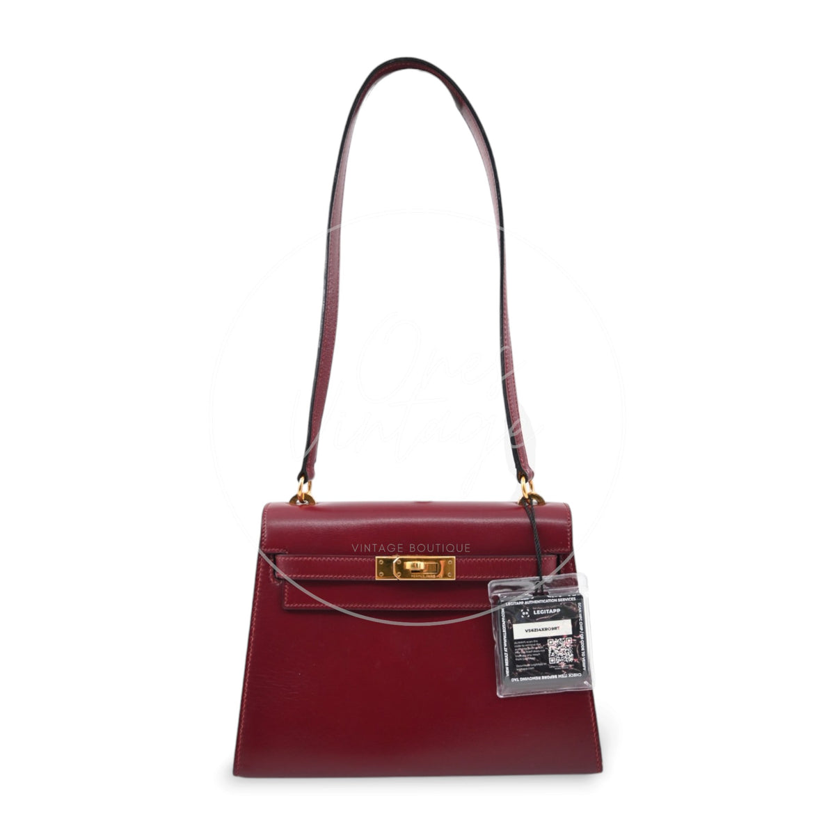 Hermès Mini Kelly 20 Burgundy GHW Circle Q