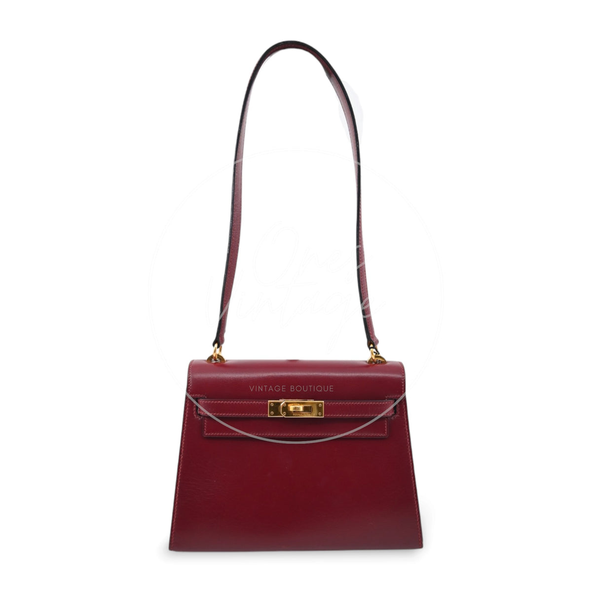 Hermès Mini Kelly 20 Burgundy GHW Circle Q