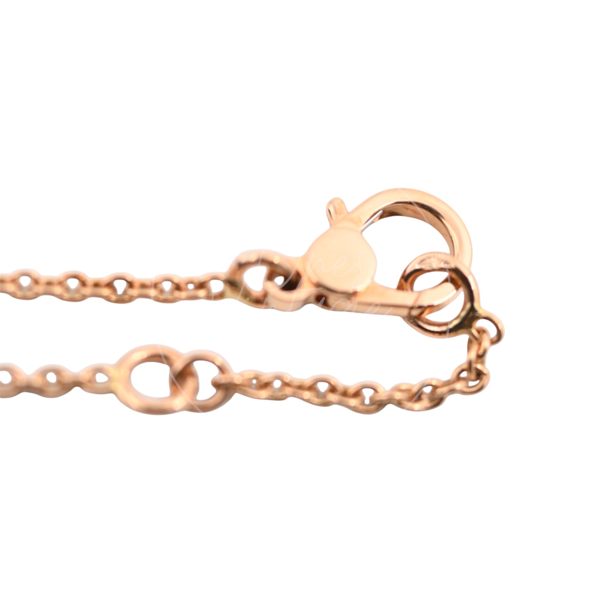 Hermes K18 Pink Gold With Diamond Finesse Necklace