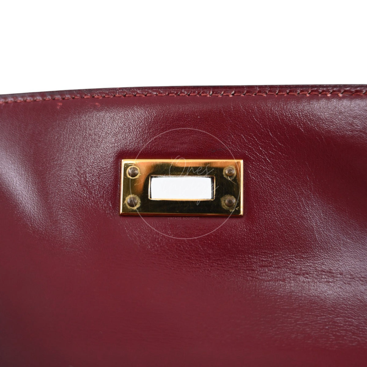 Hermès Mini Kelly 20 Burgundy GHW Circle Q