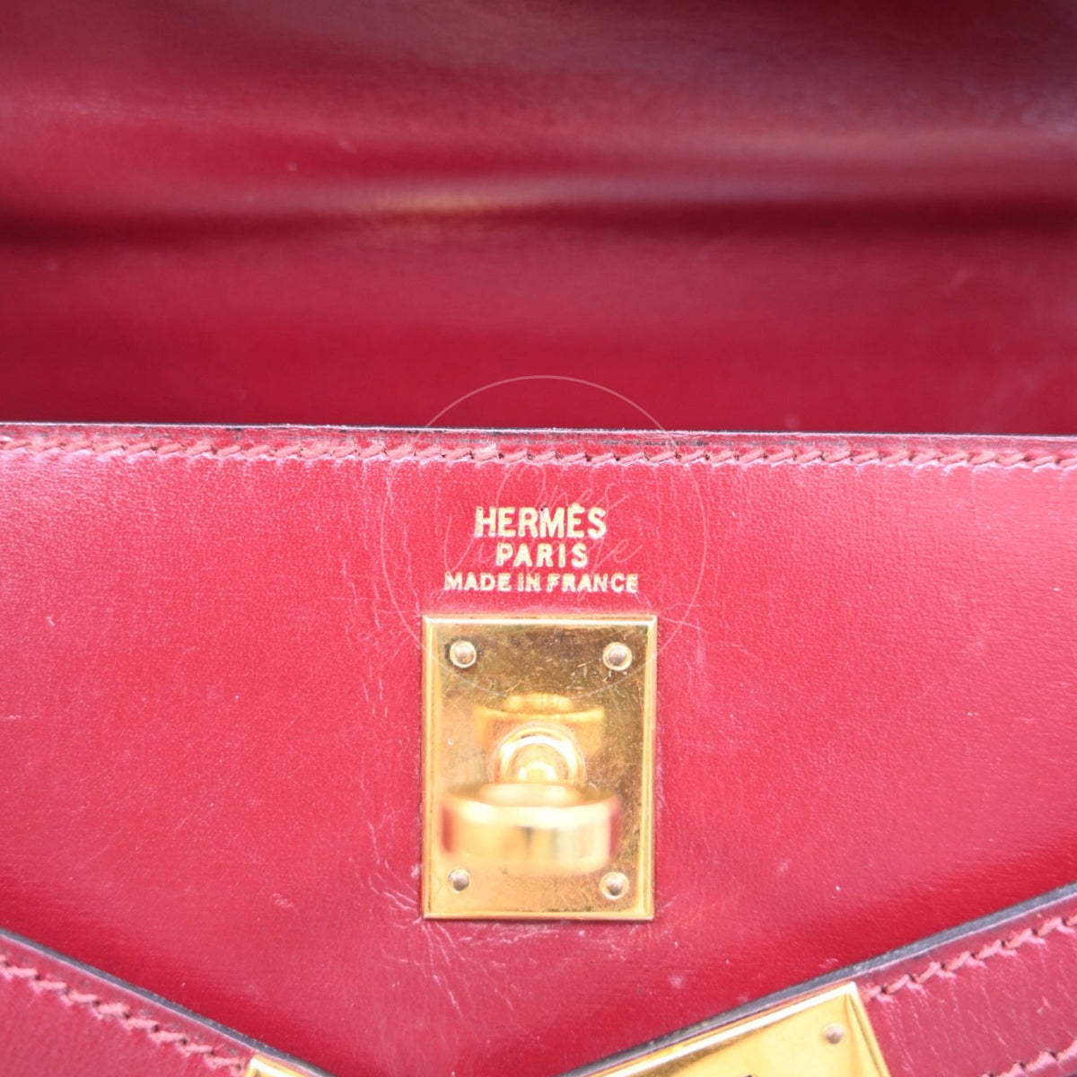 Hermès Mini Kelly 20 Burgundy GHW Circle Q