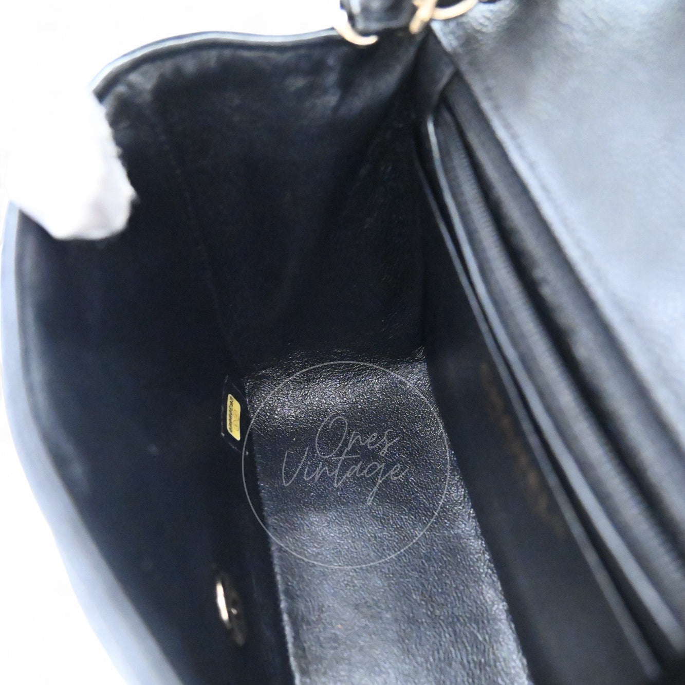 Chanel Black Caviar Mini Square Classic Flap Bag GHW Black Series 26