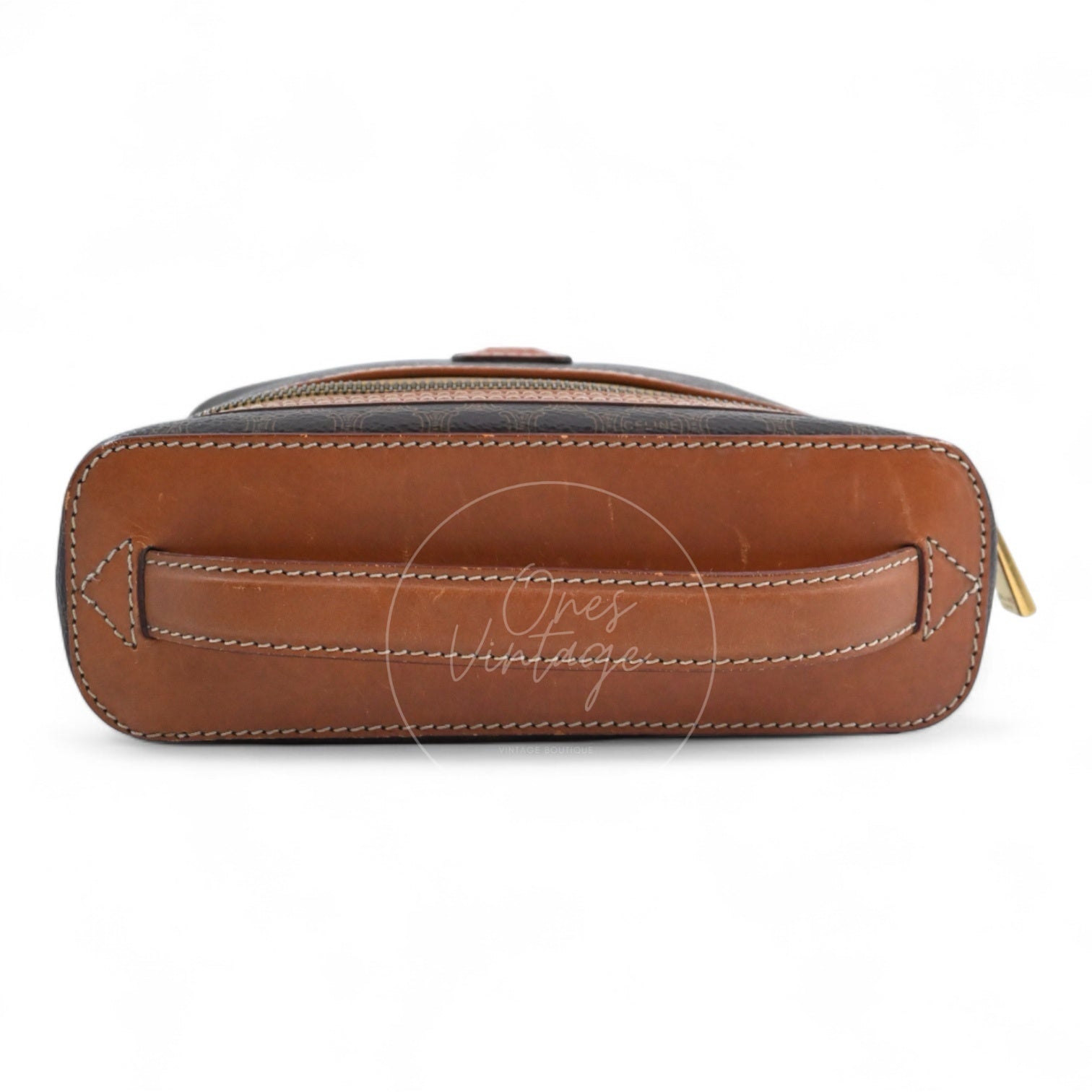 Celine Vintage Monogram Vanity GHW Brown