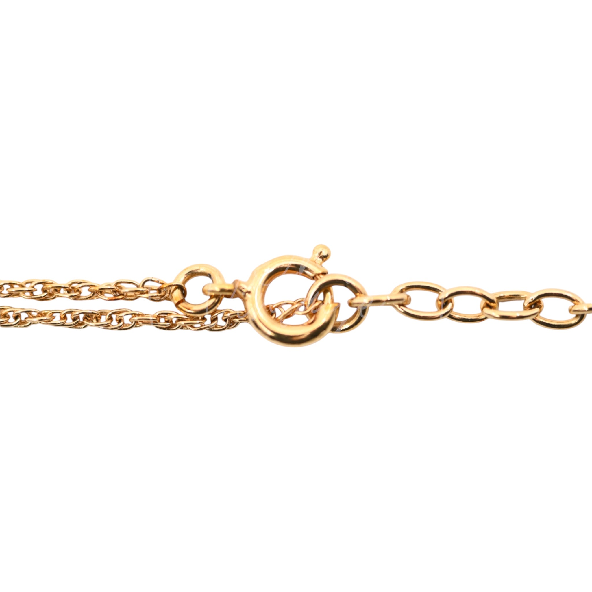 Dior Vintage Circle CD Logo Gold Necklace