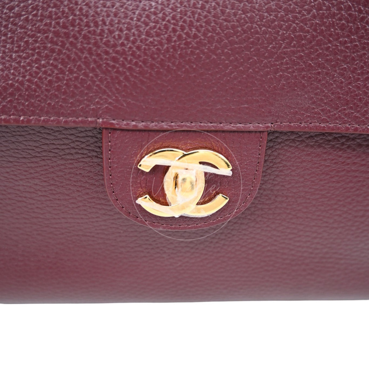 Chanel Maxi 38cm Flap Bag GHW Burgundy Series UC