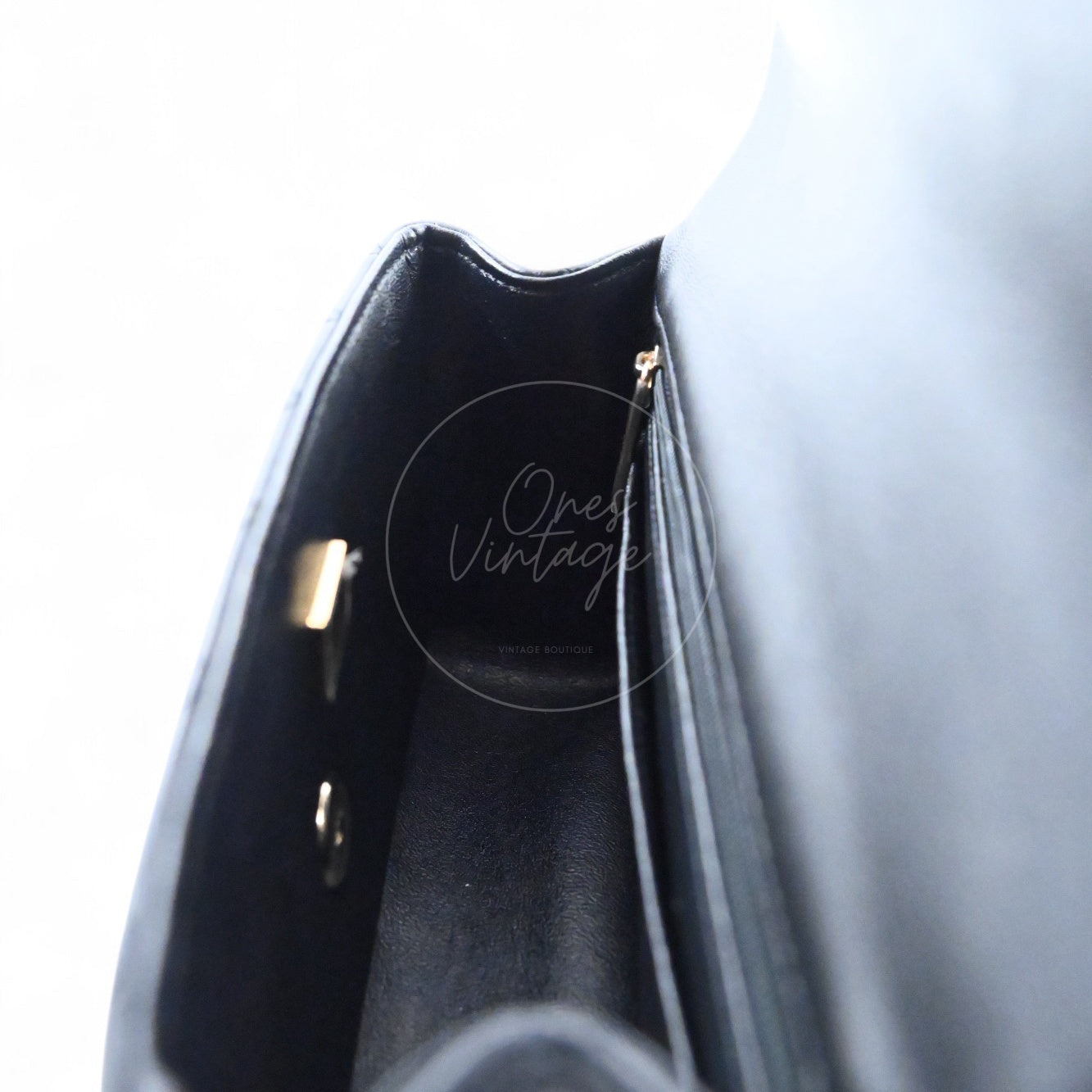 Chanel Lambskin Mini Rectangular Flap Bag With Top Handle GHW Black GH Series