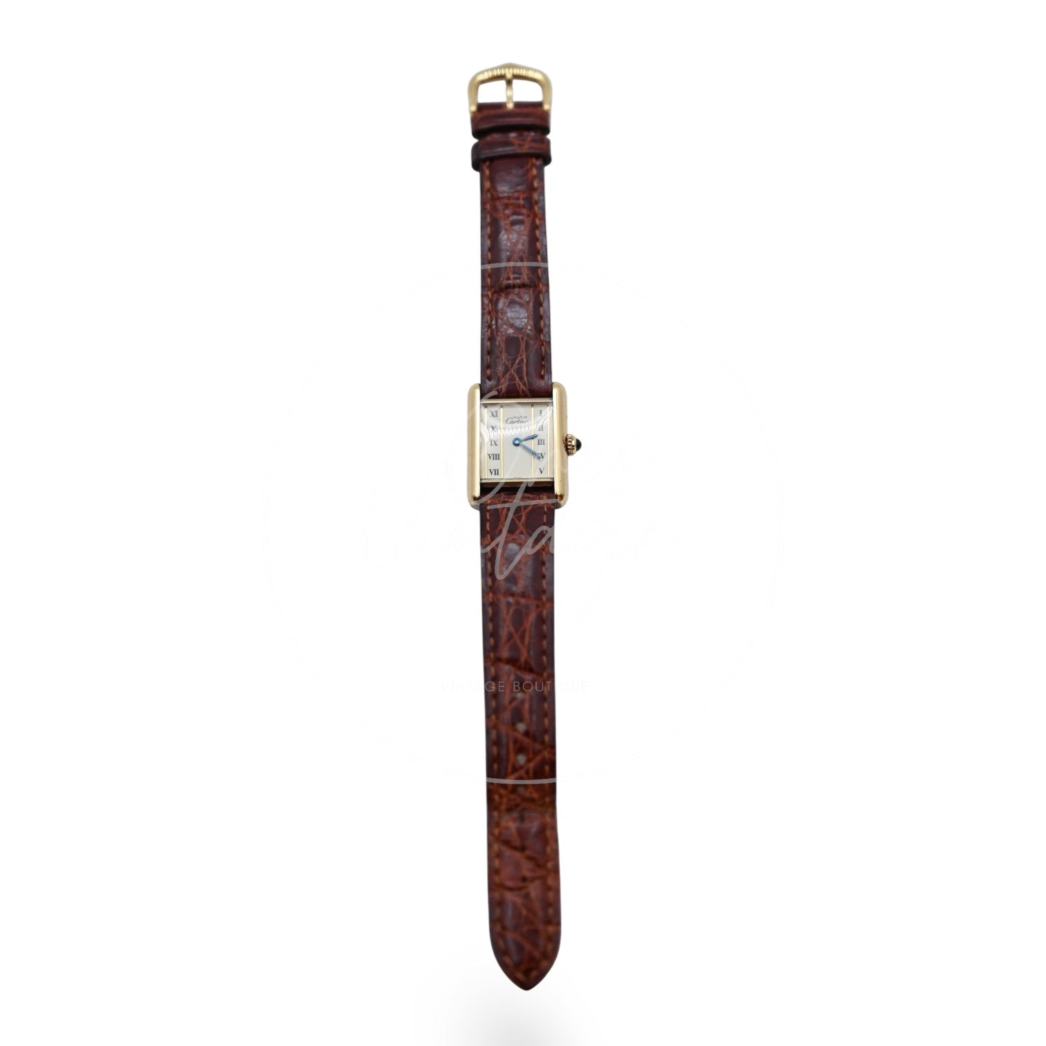 Cartier Must De Tank Quartz Ivory Columm Roman Dial