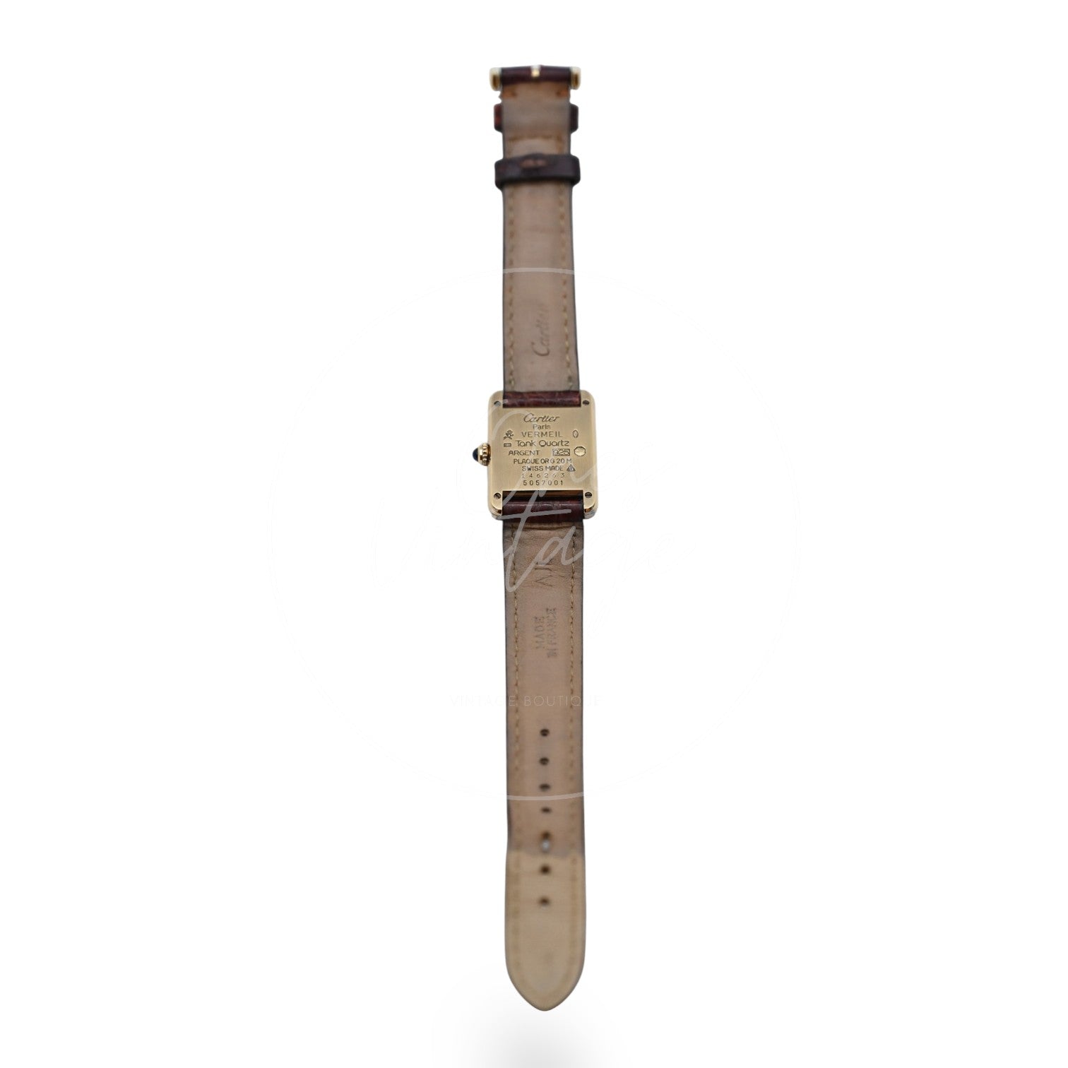 Cartier Must De Tank Quartz Ivory Columm Roman Dial
