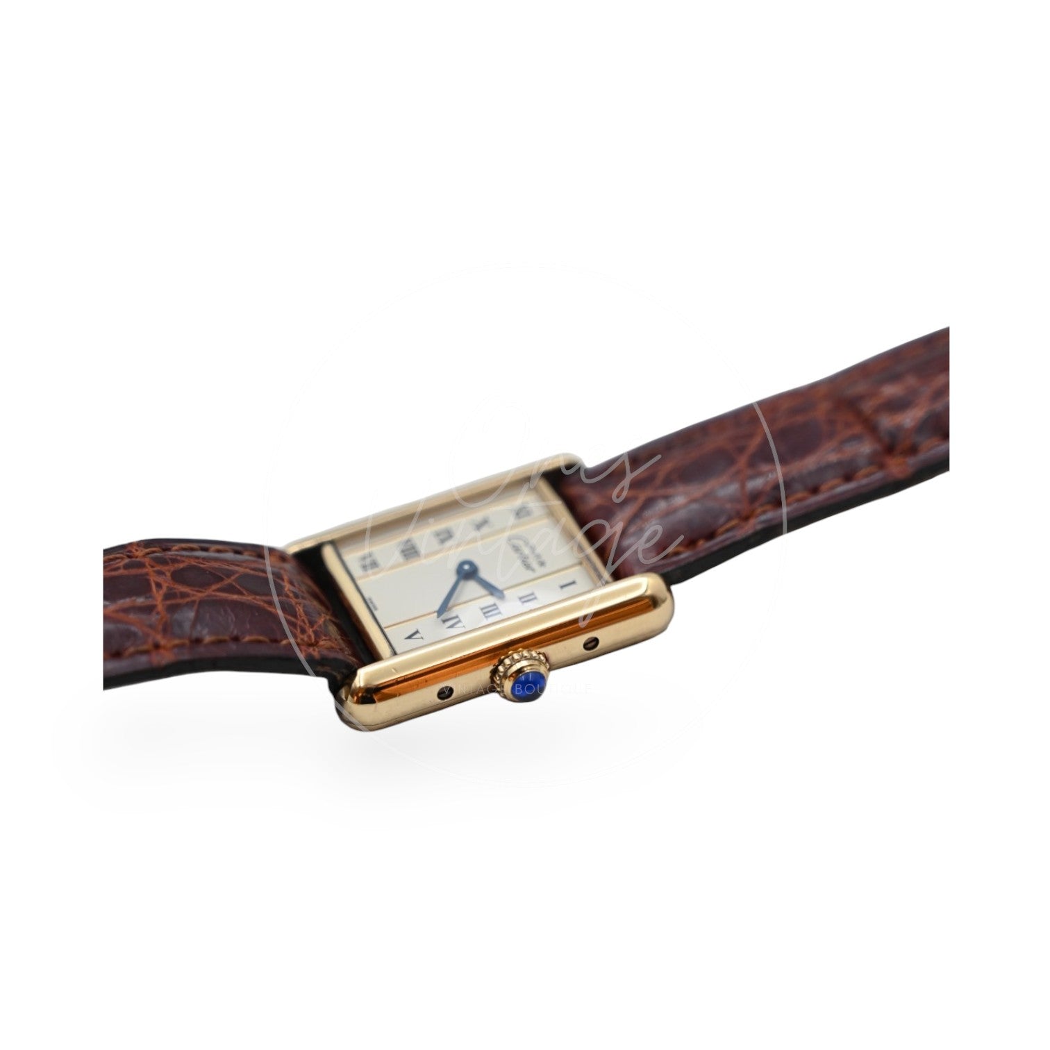 Cartier Must De Tank Quartz Ivory Columm Roman Dial