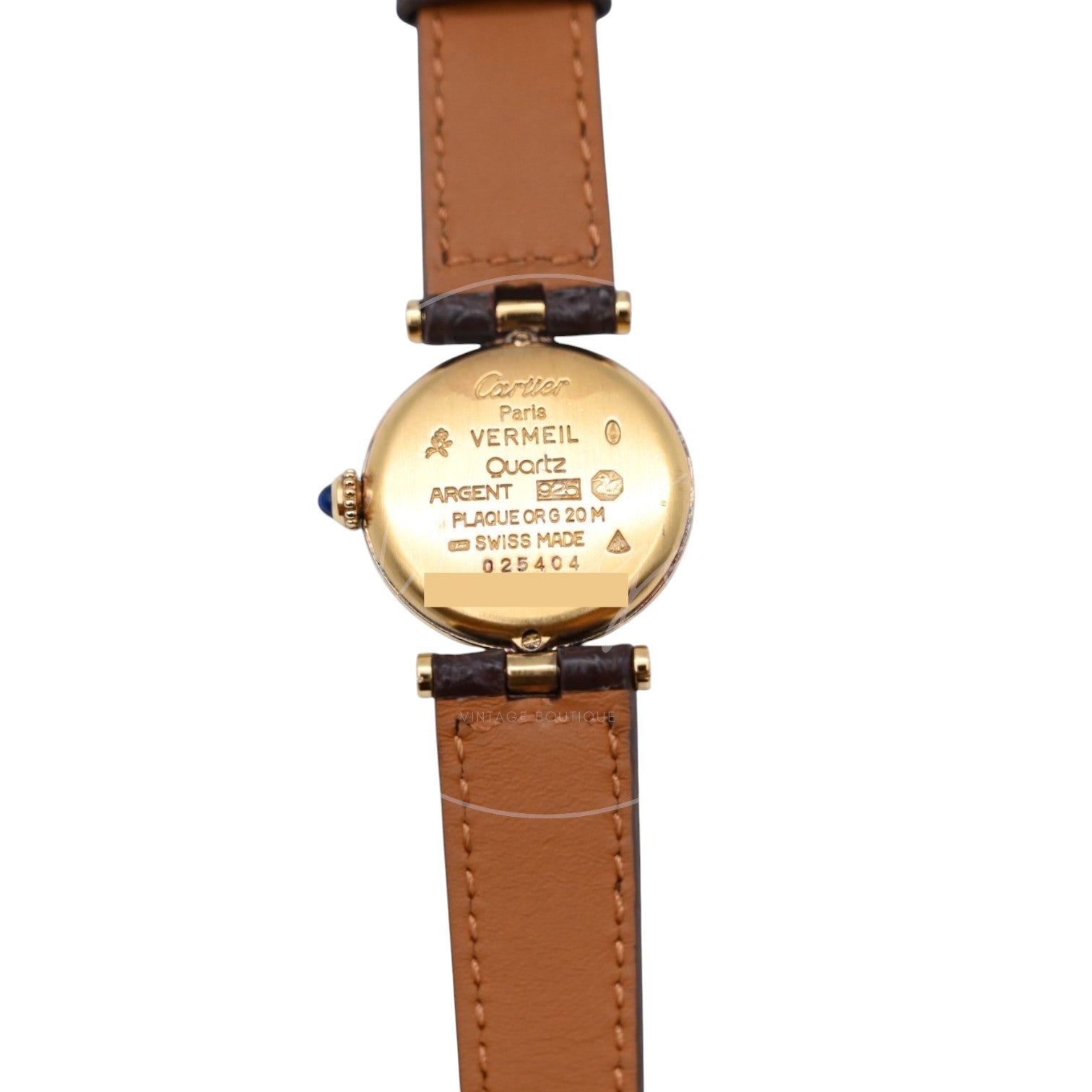 Cartier Vermeil Quartz 025404 Brown