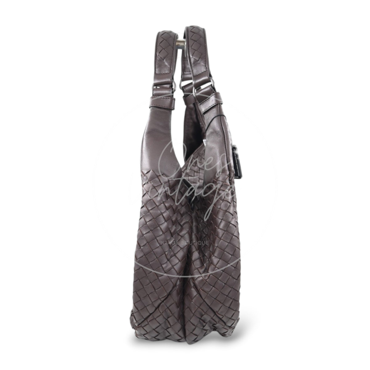 Bottega Veneta Ebeno Woven Campana Bag
