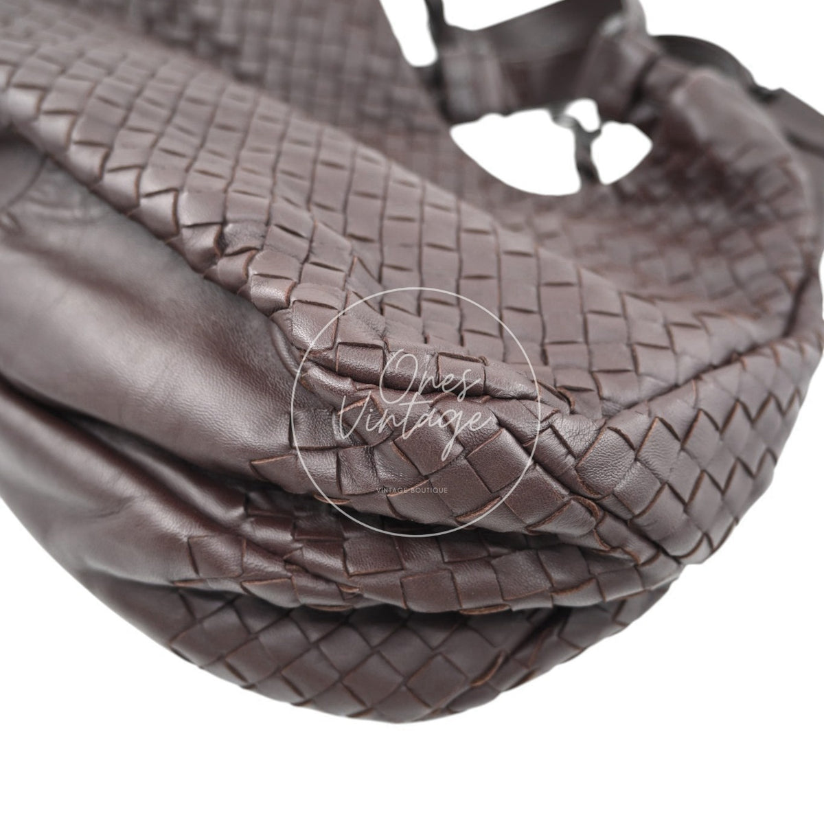 Bottega Veneta Ebeno Woven Campana Bag