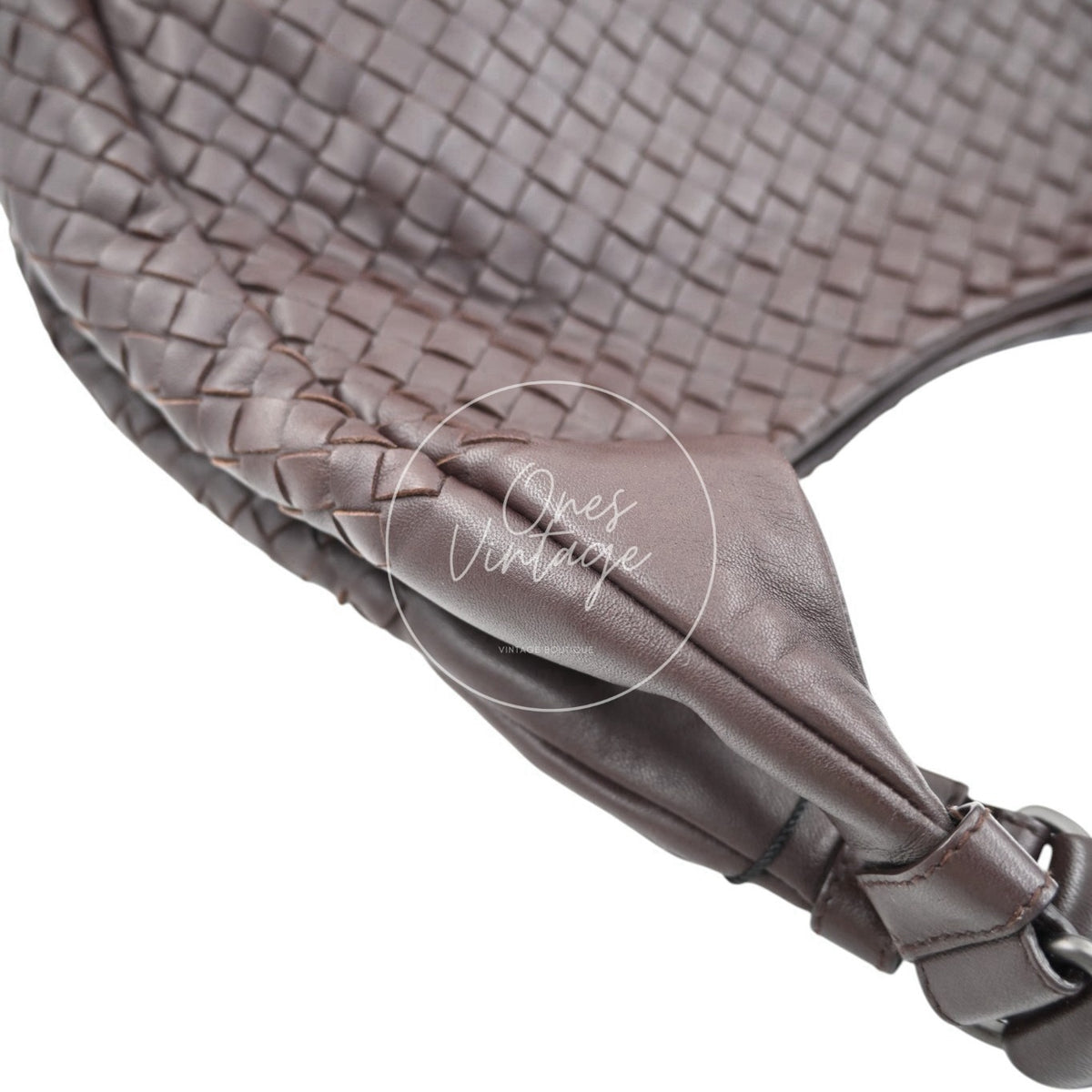 Bottega Veneta Ebeno Woven Campana Bag