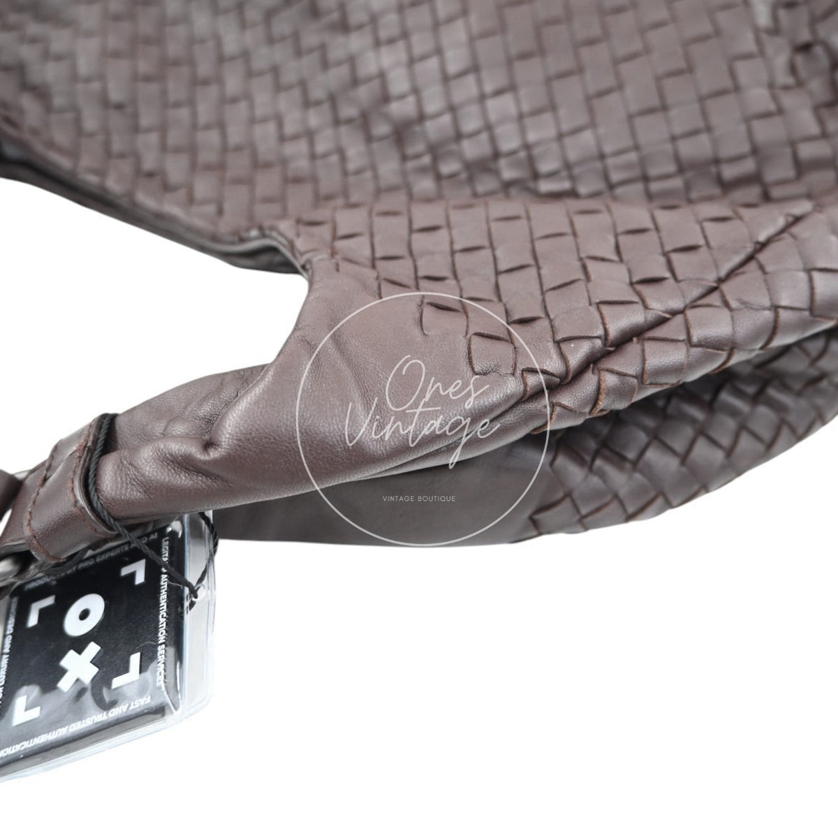 Bottega Veneta Ebeno Woven Campana Bag