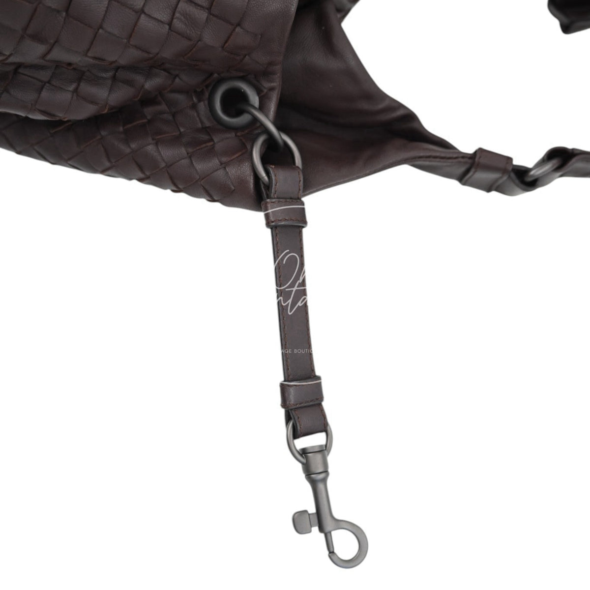 Bottega Veneta Ebeno Woven Campana Bag