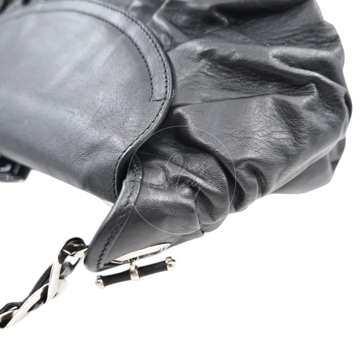 Christian Dior 32 Lambskin Jazz Club Shoulder Bag SHW Black