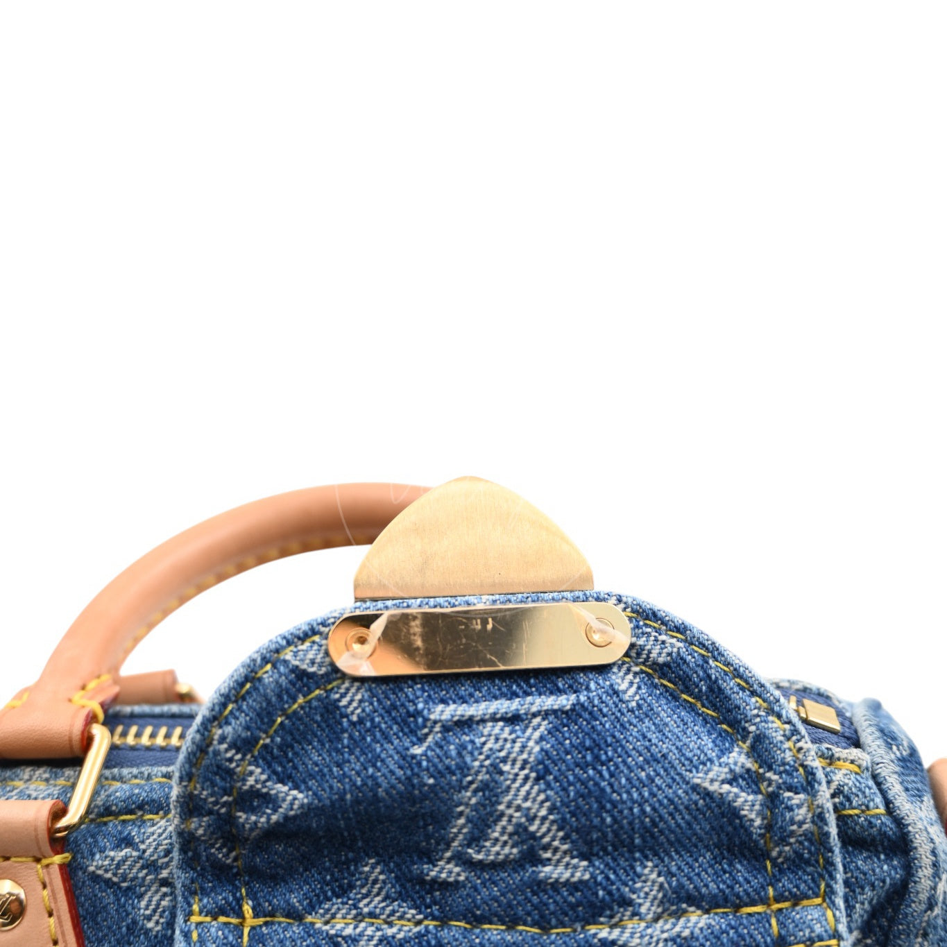Louis Vuitton LV Nano Speedy GHW M82950 2way Crossbody Handbag GHW Denim Blue