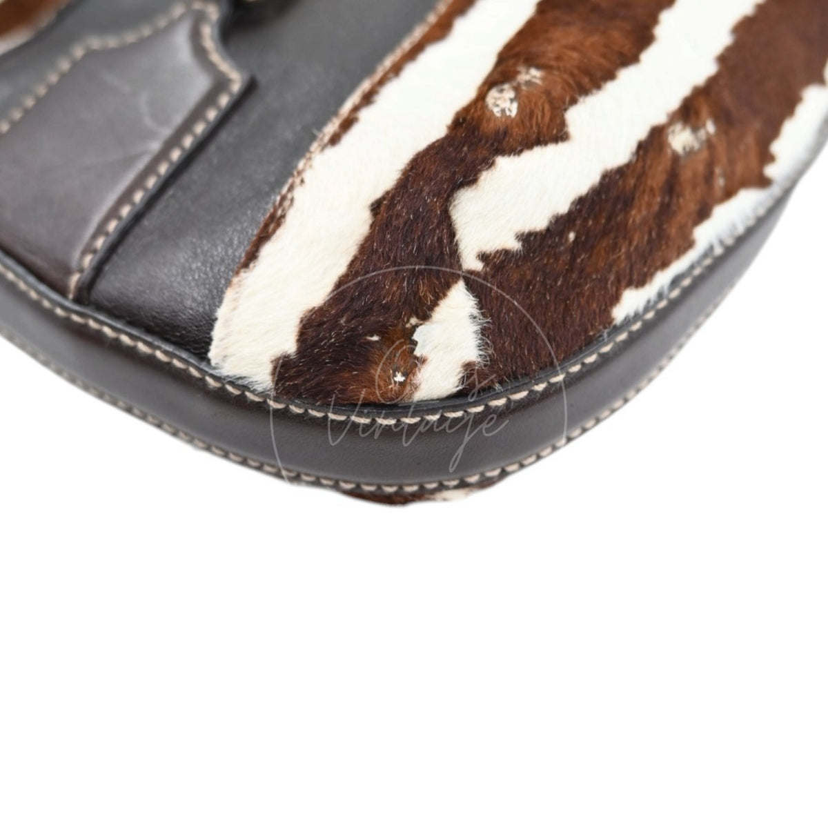 Gucci Zebra Print Pony Hair Hasler Horsebit Hobo Bag GHW Brown