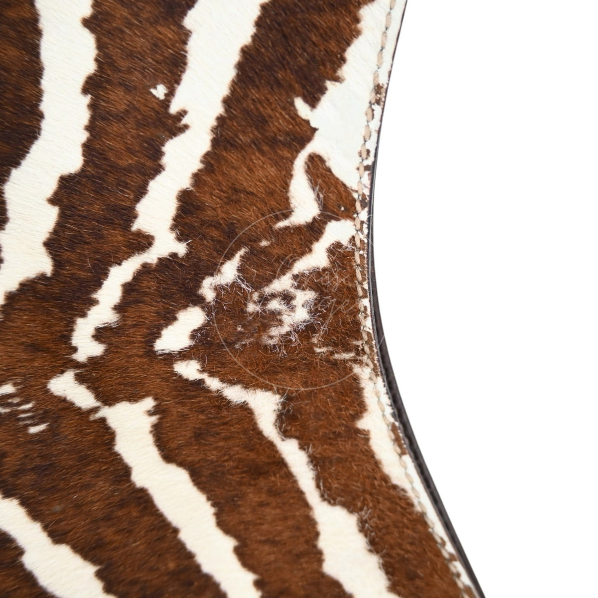 Gucci Zebra Print Pony Hair Hasler Horsebit Hobo Bag GHW Brown