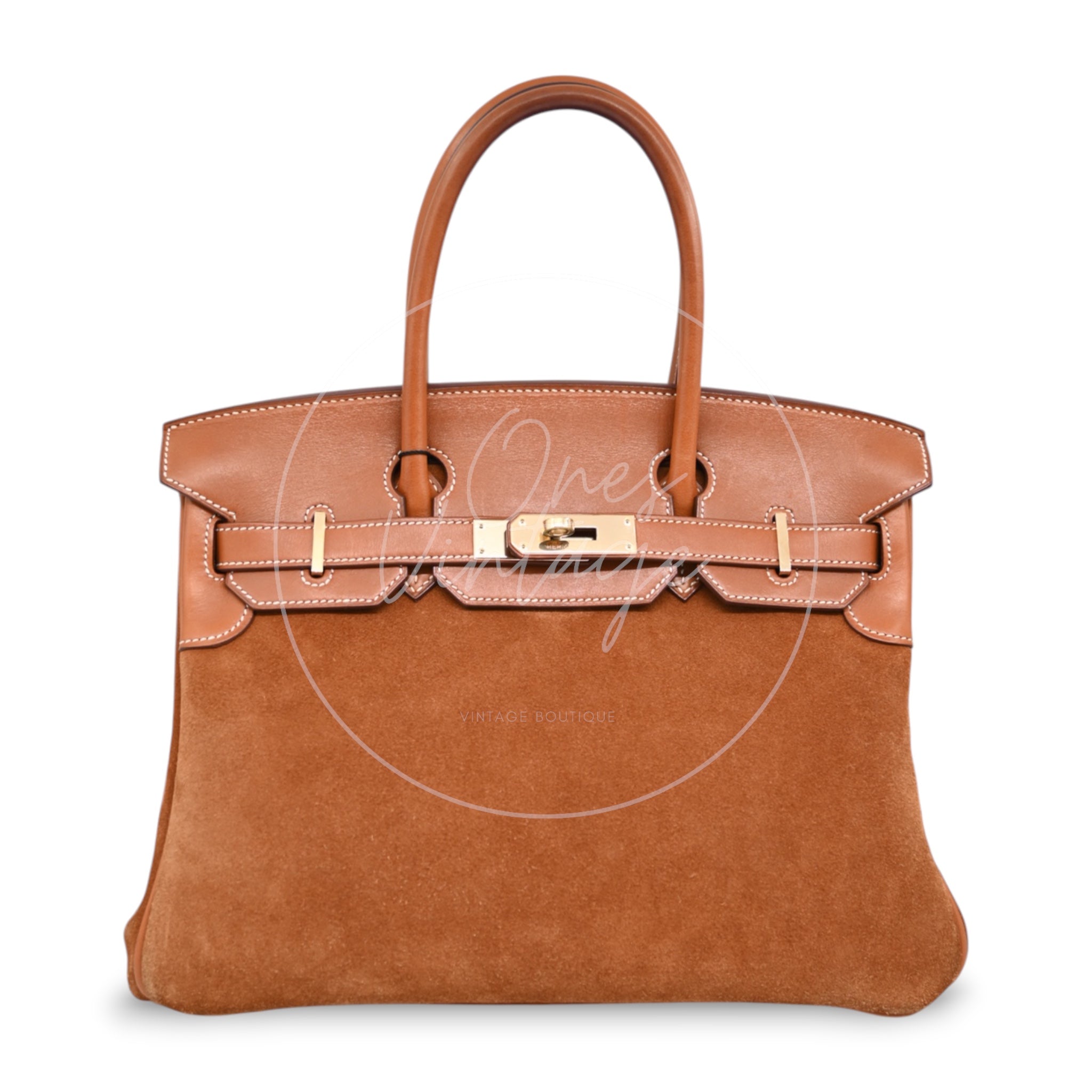 Hermes Birkin 30 Doblis GHW Brown Square P