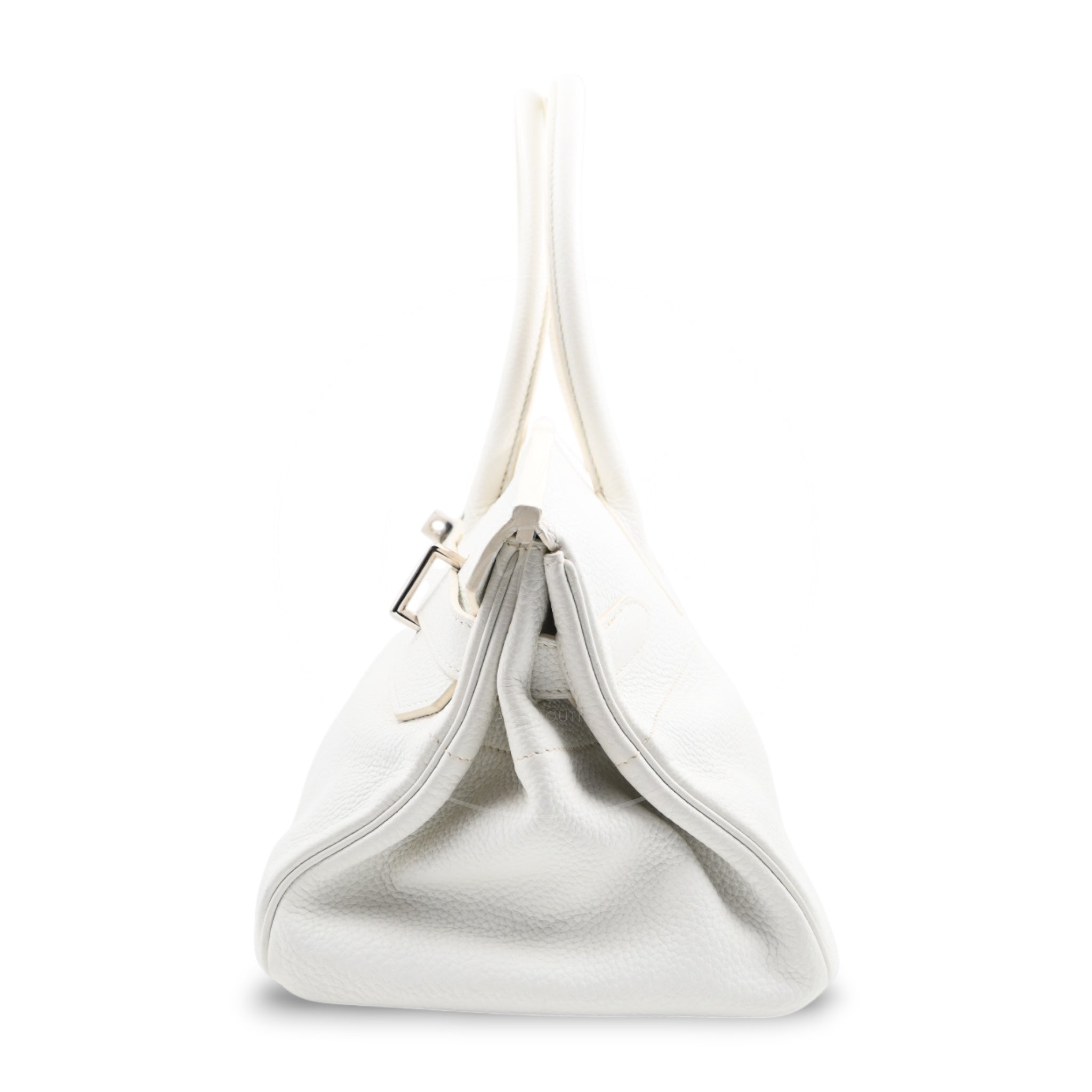 Hermes Shoulder Birkin PHW White Square N