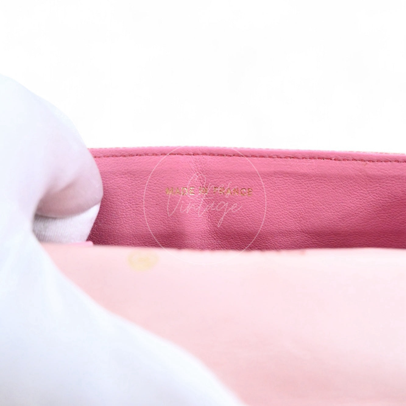 Chanel Mini Square Single Chain Single Flap Lizard Bag GHW Pink Series 1
