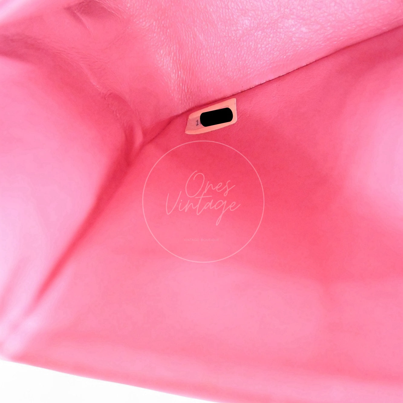 Chanel Mini Square Single Chain Single Flap Lizard Bag GHW Pink Series 1