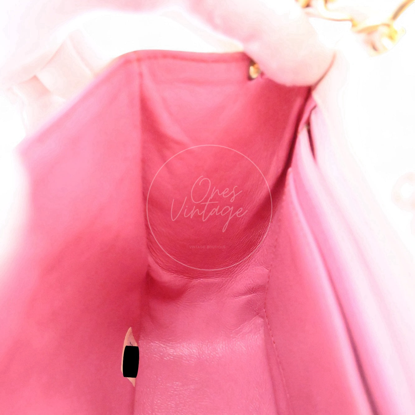 Chanel Mini Square Single Chain Single Flap Lizard Bag GHW Pink Series 1