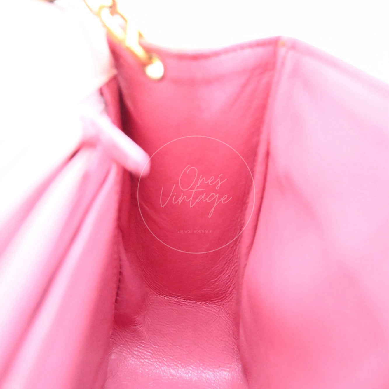 Chanel Mini Square Single Chain Single Flap Lizard Bag GHW Pink Series 1