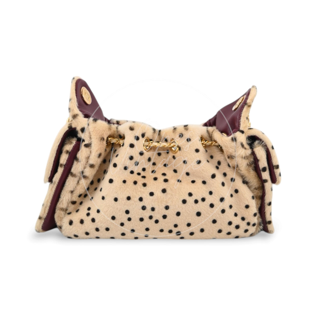 Chanel 25 Bag Mini Pony Hair Cheetah GHW Beige Black Series U9